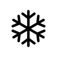 vector icono de copo de nieve aislado sobre fondo blanco