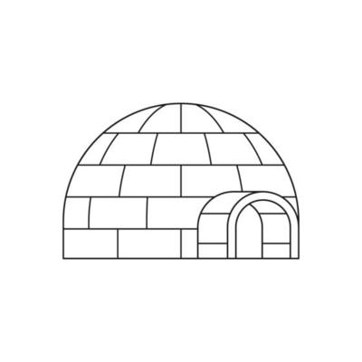 Igloo Outline Vector Art, Icons, and Graphics for Free Download