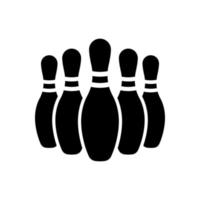 Pin bowling icon isolated on white background vector