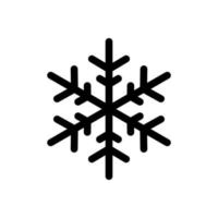 vector icono de copo de nieve aislado sobre fondo blanco