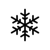 Snowflake icon vector isolated on white background