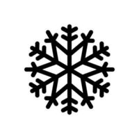 vector icono de copo de nieve aislado sobre fondo blanco