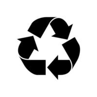 Recycle icon  vector isolated on white backgound