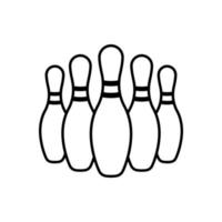 Pin bowling icon isolated on white background vector