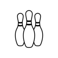 Pin bowling icon isolated on white background vector