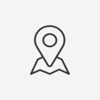 location, pointer, map, pin, marker, travel, gps, pin, point icon vector symbol sign