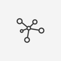 network hub connection icon vector isolated  symbol sign