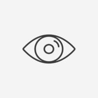 eye icon vector. visible, see, look, view symbol sign vector