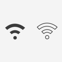 Wifi icon vector. internet, wireless symbol sign vector