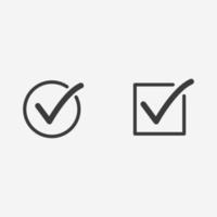 checkmark, checklist, checkbox, tick icon vector symbol sign