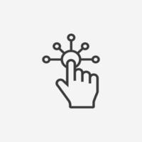 interactividad, interacción, icono de usuario vector símbolo aislado