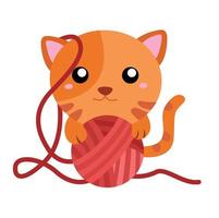 Cute Little Cat Kitten Animal Pet Illustration Vector Clipart