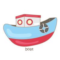 Alphabet B For Boat Illustration Vector Clipart