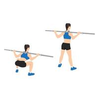 Man doing Sumo Barbell deadlifts exercise. Flat vector illustration  isolated on white background 8259269 Vector Art at Vecteezy