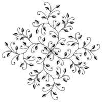 Vector illustration. Abstract pattern on a white background. Plants