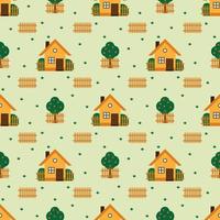 Vector children's seamless pattern. A dwarf with a lantern