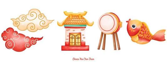 Chinese New Year element, Chinese New Year decoration 2023 vector