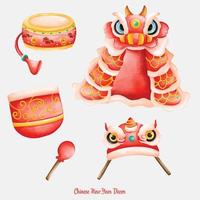 Lion Dance Chinese New Year decoration vector