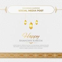 Arabic Islamic Elegant White and Golden Luxury Background with Decorative Ornaments vector
