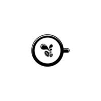 diseño de icono de vector de plantilla de logotipo de taza de café. Café exprés. icono de café negro. vector