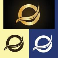 Luxury logo design with monogram letter O vector