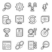 Online Work Line Vectors Pack