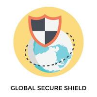 Global Secure Shield vector