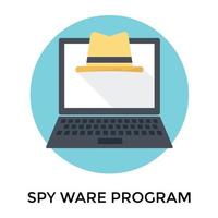 Trendy Spyware Program vector