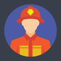 Trendy Firefighter Concepts vector