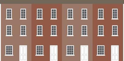 row house vector illustration