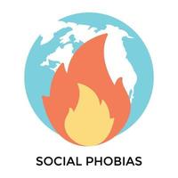 Trendy Social Phobias vector