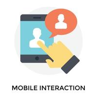 Trendy Mobile Interaction vector