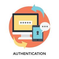 Trendy Authentication Concepts vector