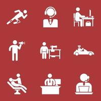 Set of Daily Activities Icon Designs vector