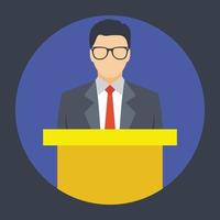 Trendy Public Speaker vector