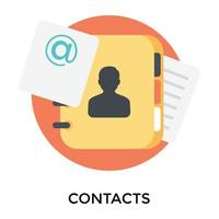 Trendy Contact Concepts vector