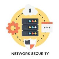 Trendy Network Security vector