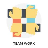 Trendy Teamwork Concepts vector