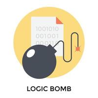 bomba lógica de moda vector