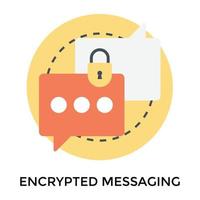 Trendy Encrypted Messaging vector