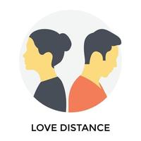 Trendy Distant Love vector