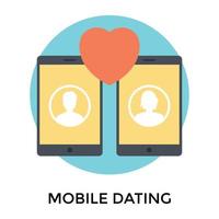 Trendy Dating App vector