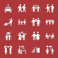 Set of Wedding Icon Designs vector