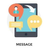 Trendy Mobile Message vector