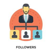 Trendy Followers Concepts vector