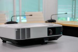 Close up White projector in the meeting room photo