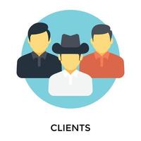 Trendy Clients Concepts vector