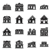 Buildings And Structures Solid Icons vector