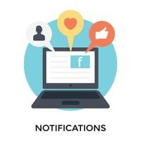 Trendy Notifications Concepts vector