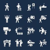 Set of Military Icon Designs vector